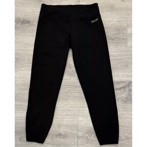Calvin Klein Performance Leggings Women XS Black Stretch Athletic Yoga Spandex